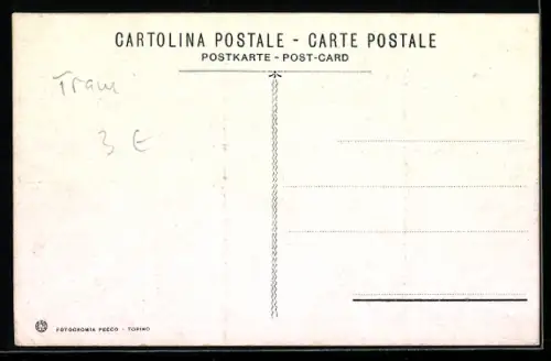 AK Genova, Piazza Deferrari, Strassenbahn