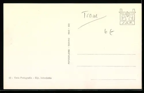 AK Trieste, Piazza della Borsa, Strassenbahn