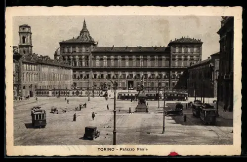 AK Torino, Palazzo Reale, Strassenbahn