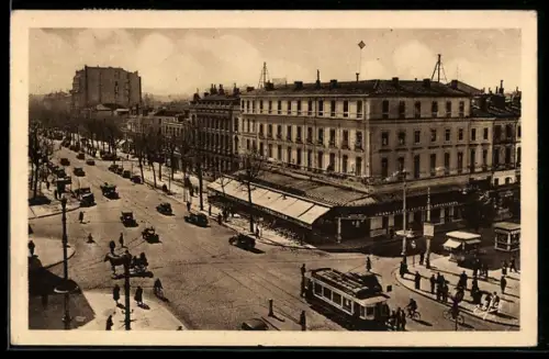 AK Toulouse, Pyrénées-Océan, Boulevard Carnot, Carrefour Jean-Jaurès, Strassenbahn