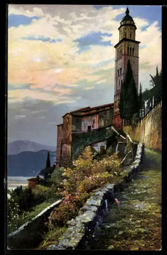 AK Morcote /Lago di Lugano, Panorama