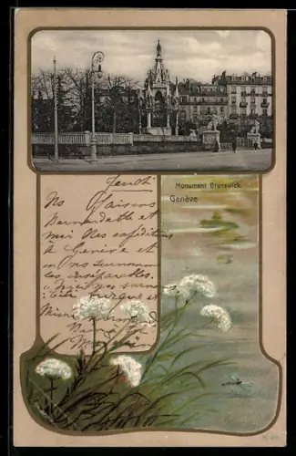 Lithographie Genève, Monument Brunswick