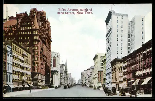 AK New York, NY, Fifth Avenue north of 33rd Street