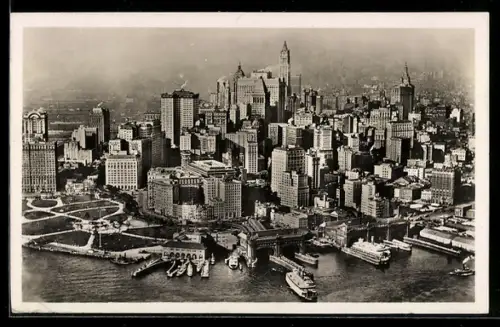 AK New York, NY, Aerial view of Manhattan