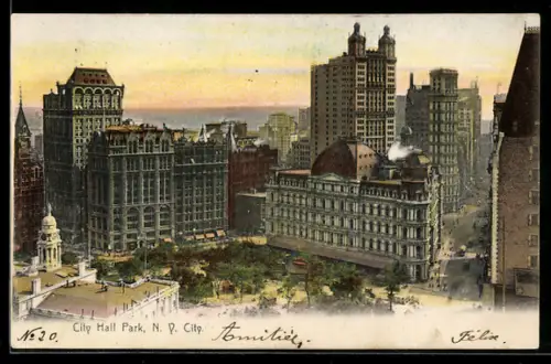 AK New York, NY, City Hall Park