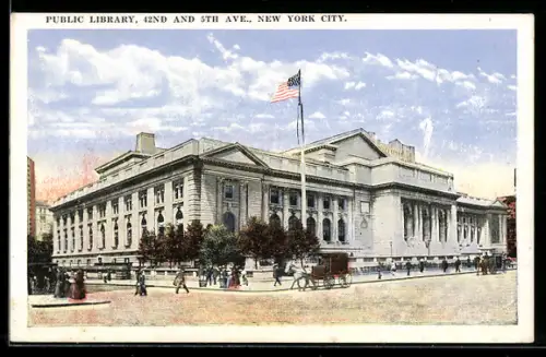 AK New York, NY, Public Library, 42nd and 5th Ave.