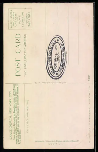 AK New York, Grace Church, Strassenbahn