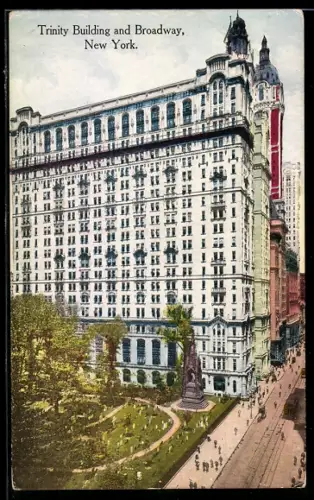 AK New York, NY, Trinity Building and Broadway