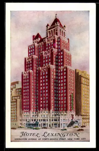 AK New York, NY, Hotel Lexington, Lexington Avenue