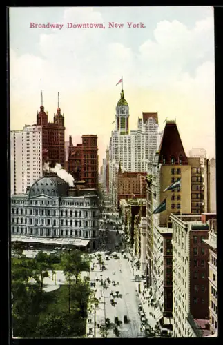 AK New York, NY, Broadway Downtown