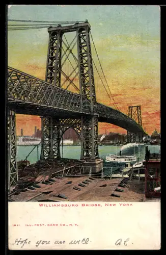 AK New York, NY, Williamsburg Bridge