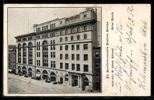 AK New York, NY, St. Bartholomew`s Parish House