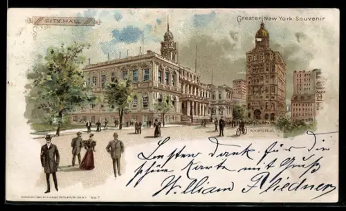 Lithographie New York, NY, City Hall