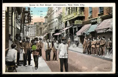 AK New York, NY, Chinatown, Scene in Pell Street