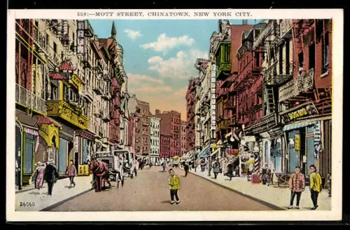 AK New York, NY, Mott Street, Chinatown