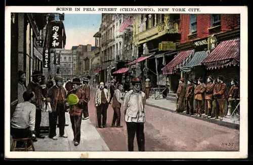 AK New York, NY, Chinatown, Scene in Pell Street