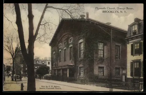 AK New York, NY, Plymouth Churche in Orange Street, Brooklyn
