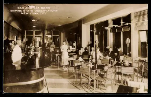 AK New York, NY, Bar and Tea Room in Empire State Observatory