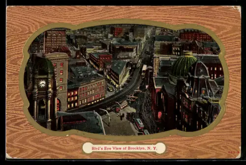 AK New York, NY, Bird`s Eye View of Brooklyn