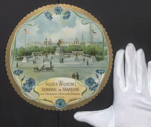 Riesen-AK Hamburg, Kaiser Wilhelm I. Denkmal von Professor J. Schilling enthüllt 20. Juni 1903