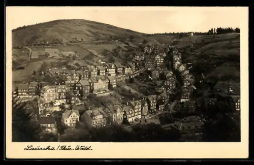AK Lauscha /Thür. Wald, Gesamtansicht aus der Vogelschau