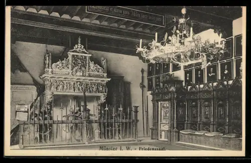 AK Münster i. W., Rathaus, Friedenssaal