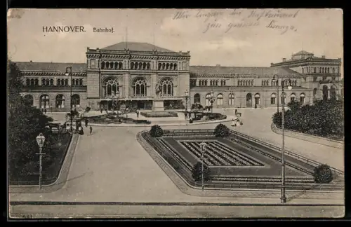 AK Hannover, Bahnhof mit Anlagen