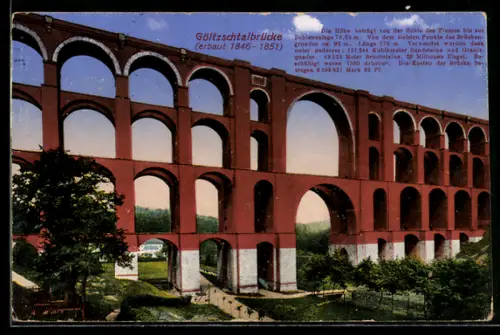 AK Netzschkau, Göltzschtalbrücke, Infotext