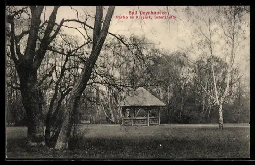 AK Bad Oeynhausen, Kurpark, Schutzhütte