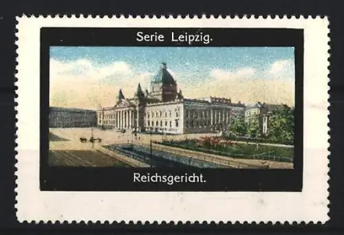 Reklamemarke Leipzig, Reichsgericht, historisches Gebäude