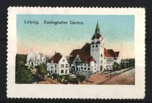 Reklamemarke Leipzig, Zoologischer Garten, Historisches Gebäude