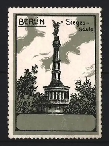 Reklamemarke Berlin, Siegessäule, Säule mit Viktoria-Statue