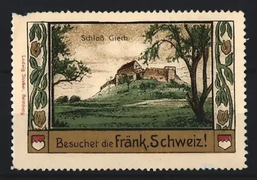 Reklamemarke Fränkische Schweiz, Schloss Giech mit Umgebung