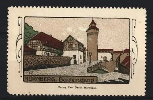 Reklamemarke Nürnberg, Burgeingang