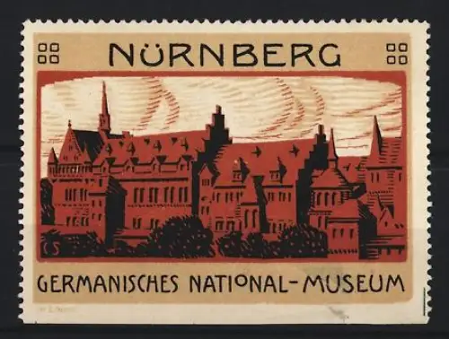 Reklamemarke Nürnberg, Germanisches National-Museum, Museumsgebäude