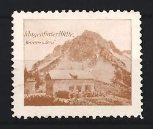 Reklamemarke Klagenfurter Hütte, Schutzhütte in den Karawanken