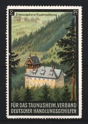 Reklamemarke Taunusheim, Verband Deutscher Handlungsgehilfen, Erholungsheim Niederschlema