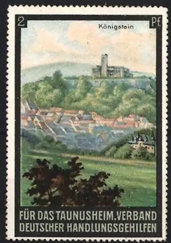 Reklamemarke Taunusheim, Verband Deutscher Handlungsgehilfen, Festung Königstein