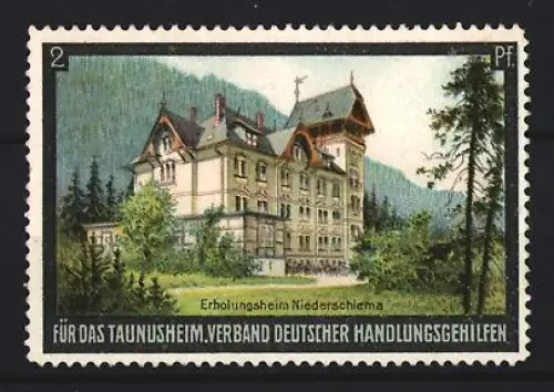 Reklamemarke Taunusheim, Verband Deutscher Handlungsgehilfen, Erholungsheim Niederschlema