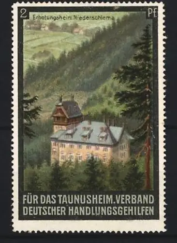 Reklamemarke Taunusheim, Verband Deutscher Handlungsgeholfen, Erholungsheim Niederschlema