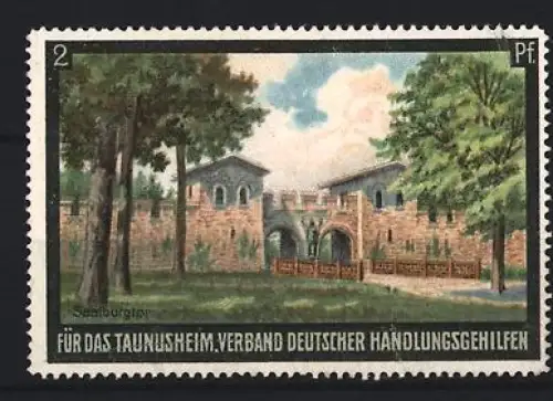 Reklamemarke Taunusheim, Verband Deutscher Handlungsgeholfen, Saalburgtor