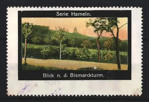 Reklamemarke Hameln, Partie am Bismarckdenkmal