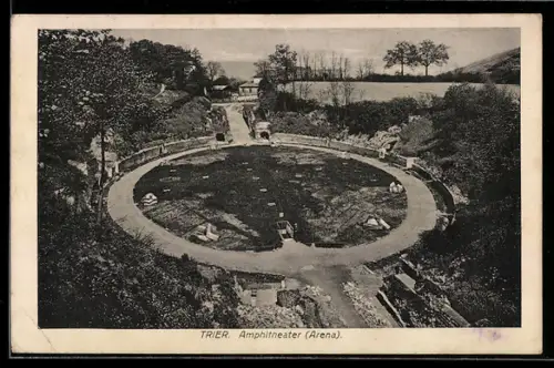 AK Trier, Amphitheater / Arena aus der Vogelschau