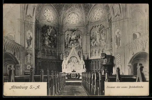 AK Altenburg /S.-A., Inneres der neuen Brüderkirche