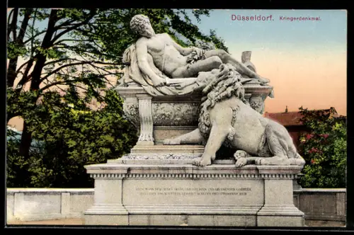 AK Düsseldorf, Kriegerdenkmal