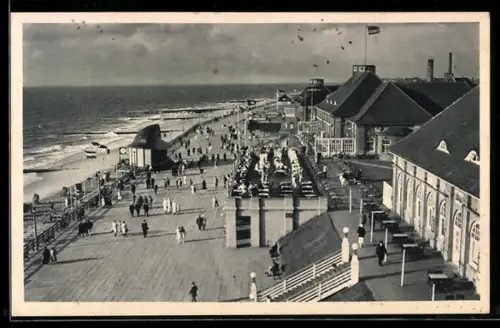 AK Westerland a. Sylt, Strandpromenade aus der Vogelschau