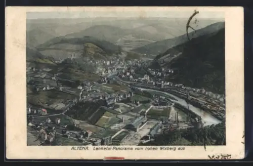 AK Altena /Lennetal, Panorama vom hohen Wixberg aus