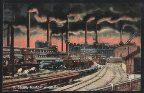 AK Duisburg /Ruhrort, Hütte Phönix