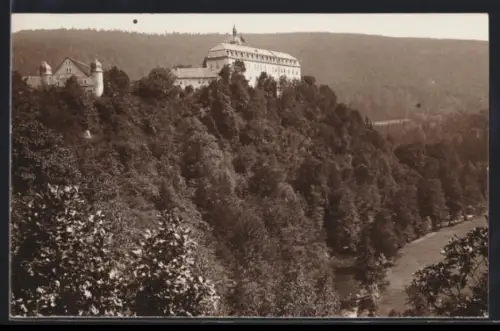 AK Schwarzburg, Blick zum Schloss