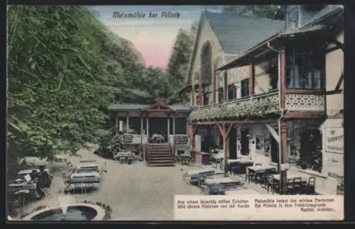 AK Dresden-Pillnitz, Gasthaus Meixmühle
